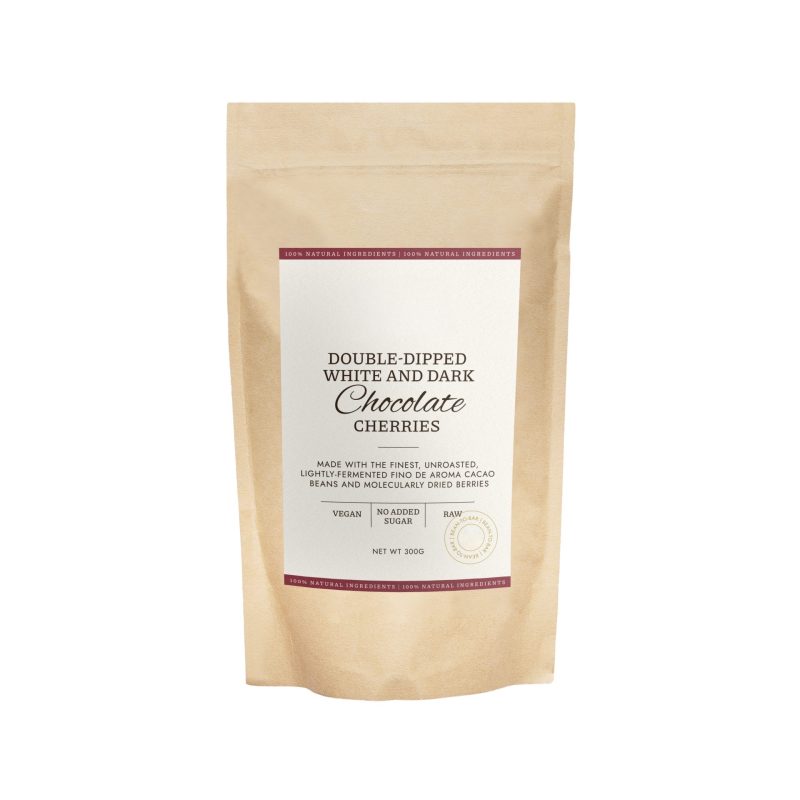 Double-Dipped White and Dark Chocolate Cherries